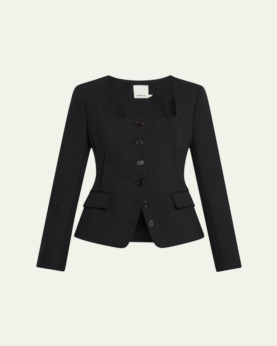Marlowe Tailored Square-Neck Jacket